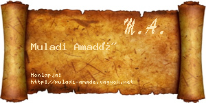 Muladi Amadé névjegykártya